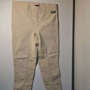 Kerrits Full Seat Riding Breeches Kids XL Beige Equestrian Pant TIghts